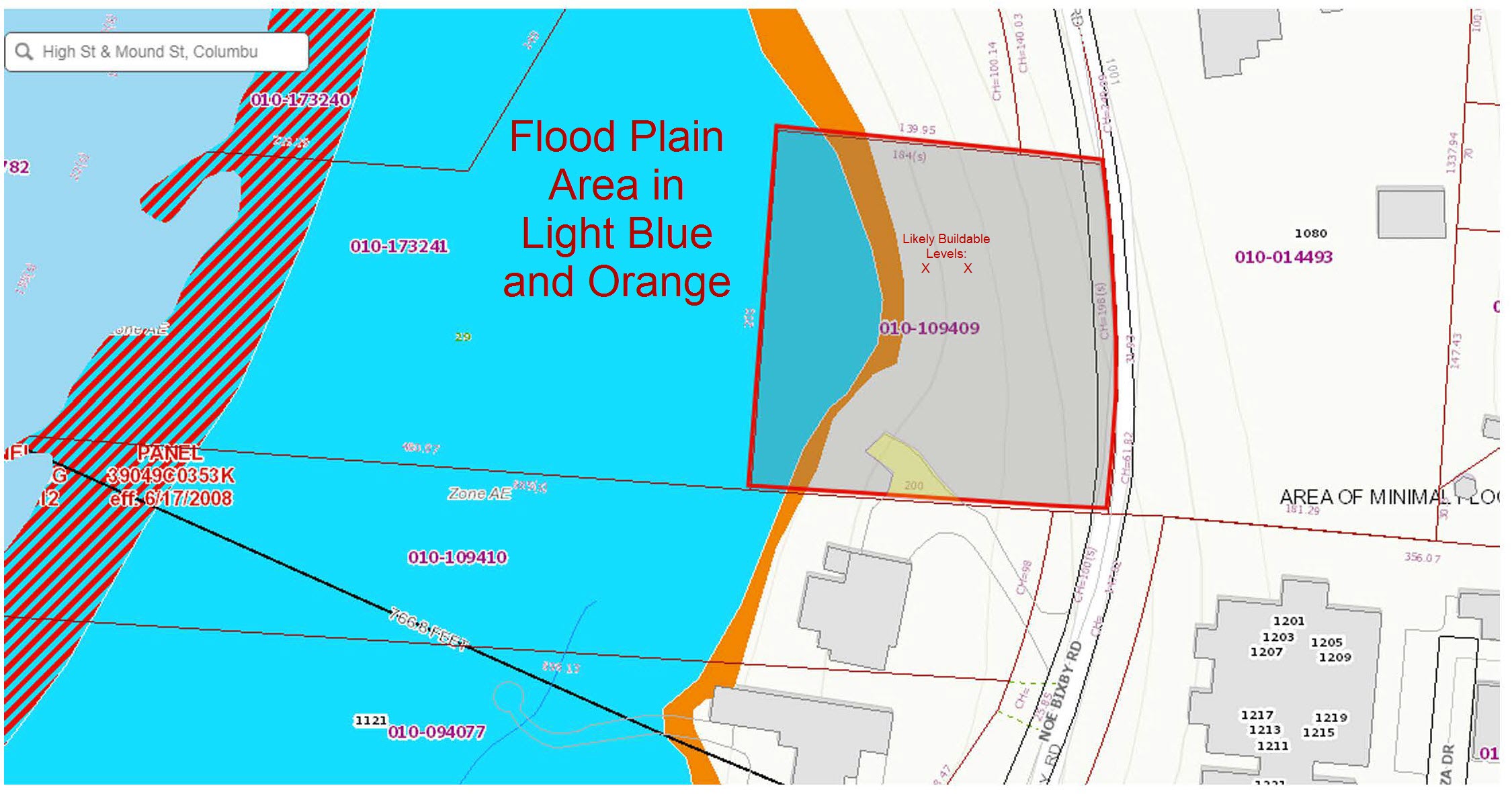 flood and build area
